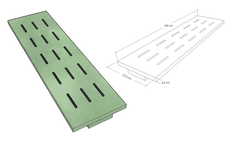 Rejilla peatonal en Polipropileno
